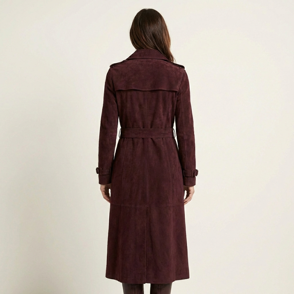 Zoey | Elegant Suede Trench Coat