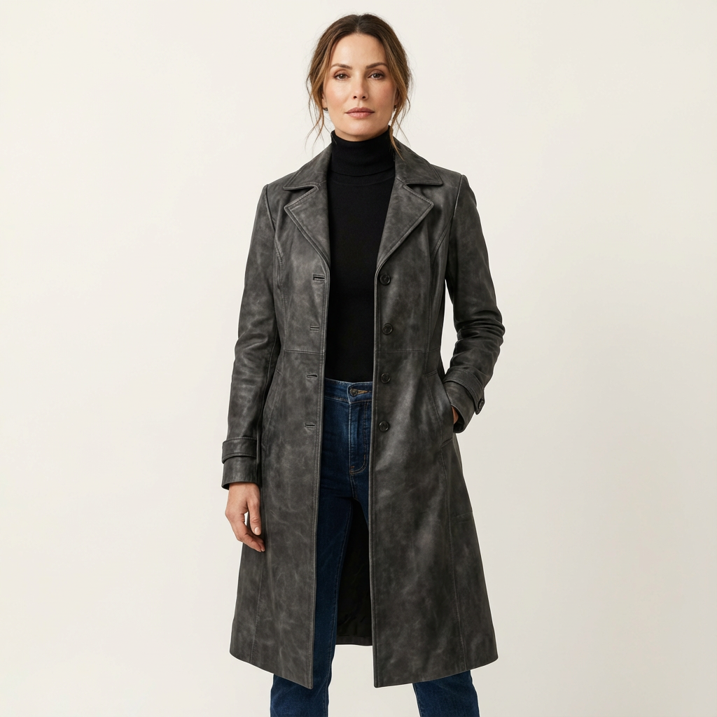 Natalie | Suede-Textured Elegant Coat