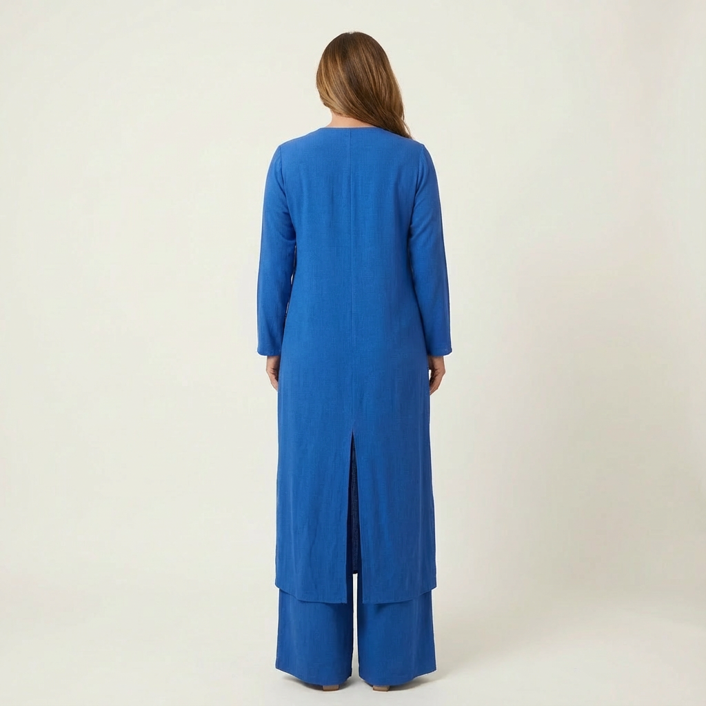 Amanda | Effortless Longline Top & Wide-Leg Pants Set