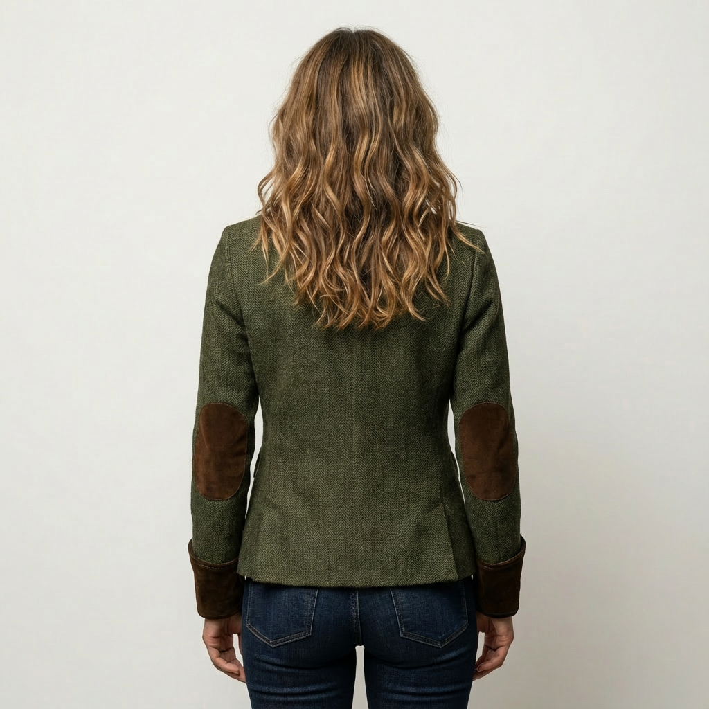 Claire | Structured Jacket with Velvet Detailing