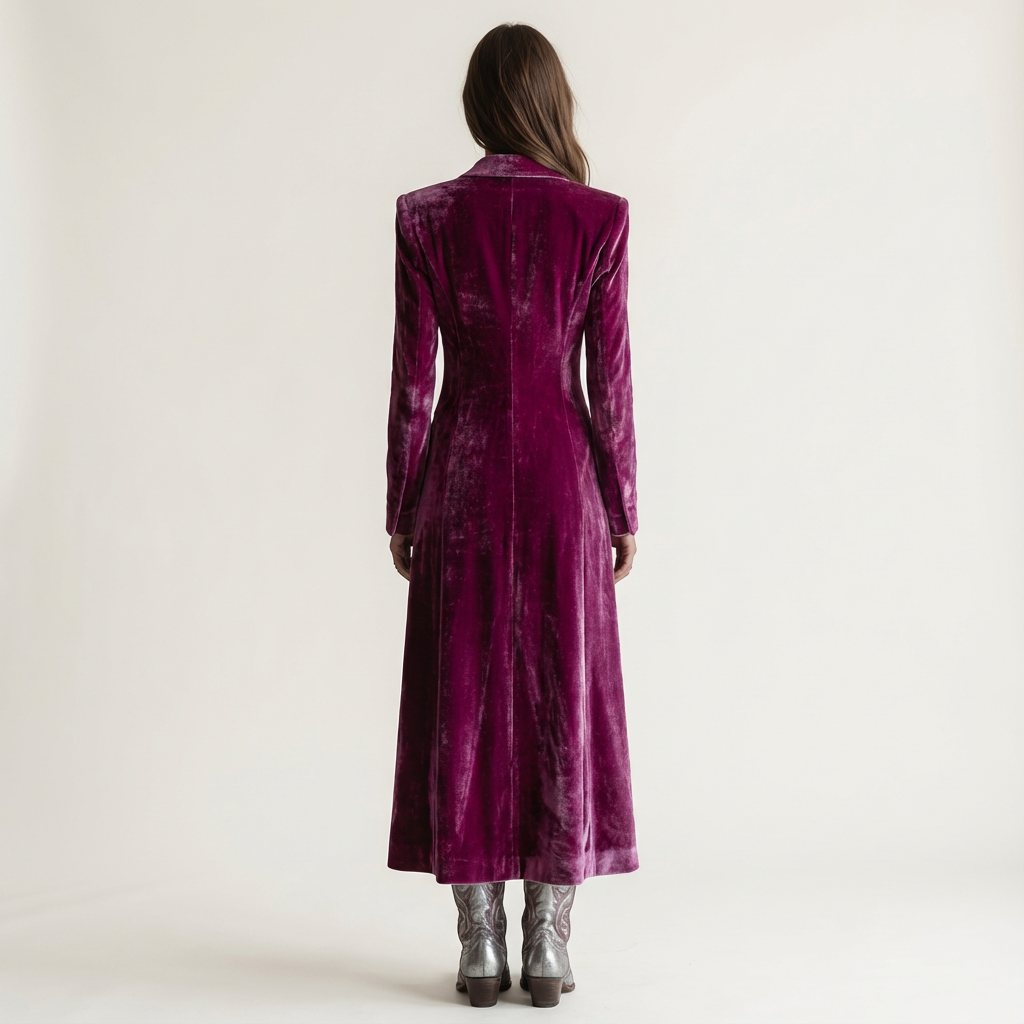 Megan | Long Velvet Blazer Dress
