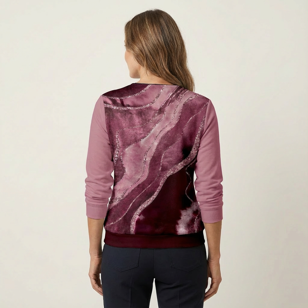 Laura | Elegant Sweater with V-Zip Neckline