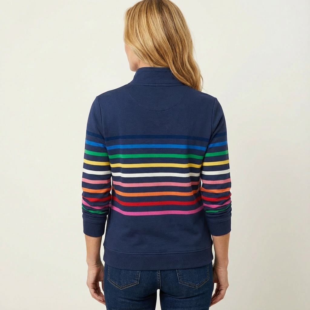 Tina | Cozy Everyday Sweater with Zip-Up High Collar