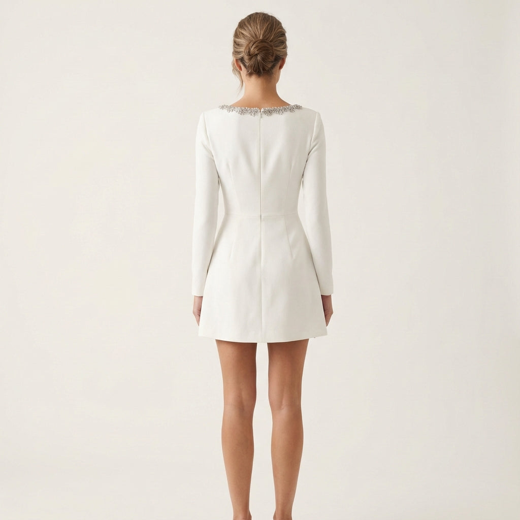 Veronica | Embellished Velvet Mini Dress