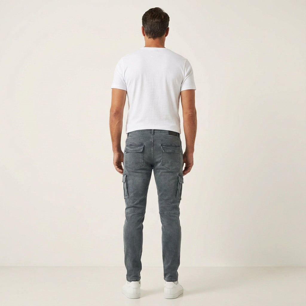 Brad | Stretch Navy Cargo Pants