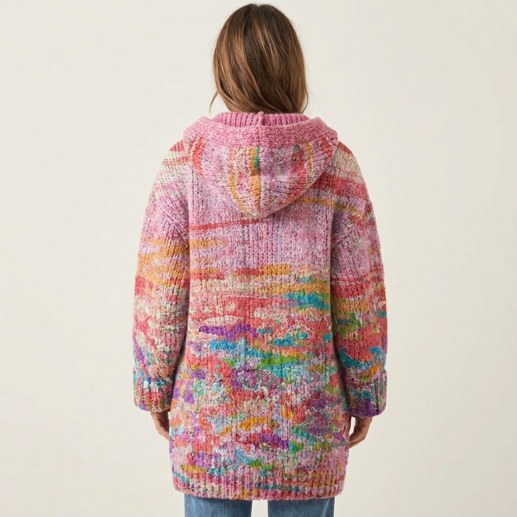 Lauren | Modern Retro Knitted Cardigan with Hood