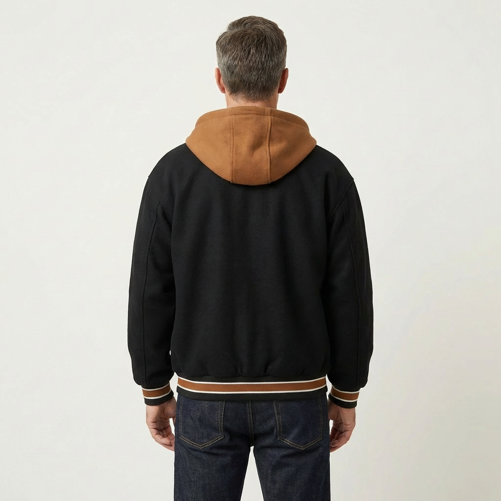 Zack | Hooded Varsity Jacket