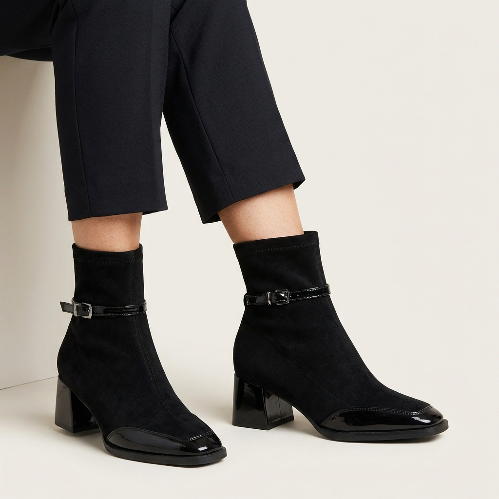 Edina | Suede Buckle Boots