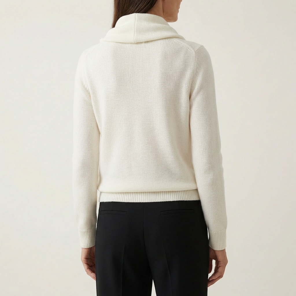 Elena | Draped Cowl Neck Long-Sleeve Top