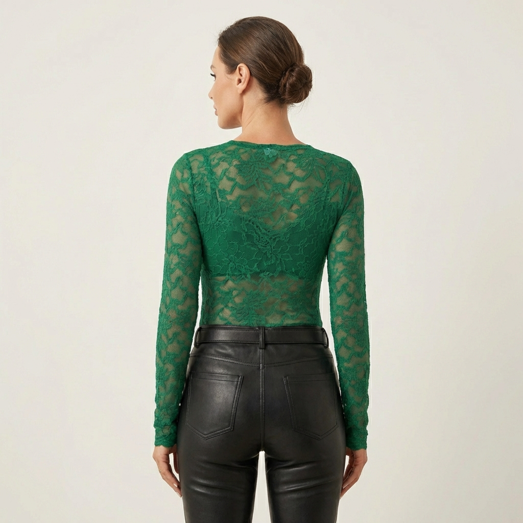 Vanessa | Lace V-Neck Blouse