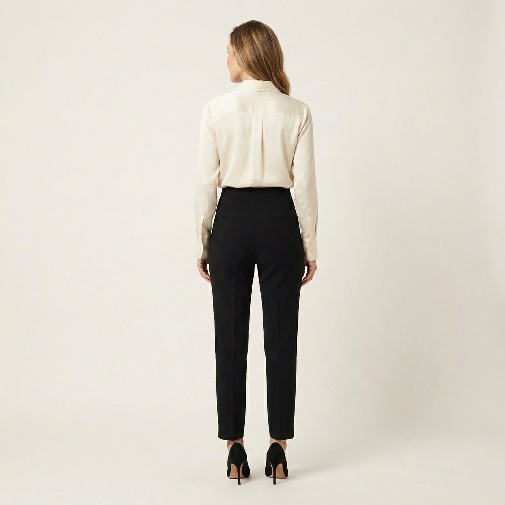 Yanna | Stretch Button Detail Pencil Pants