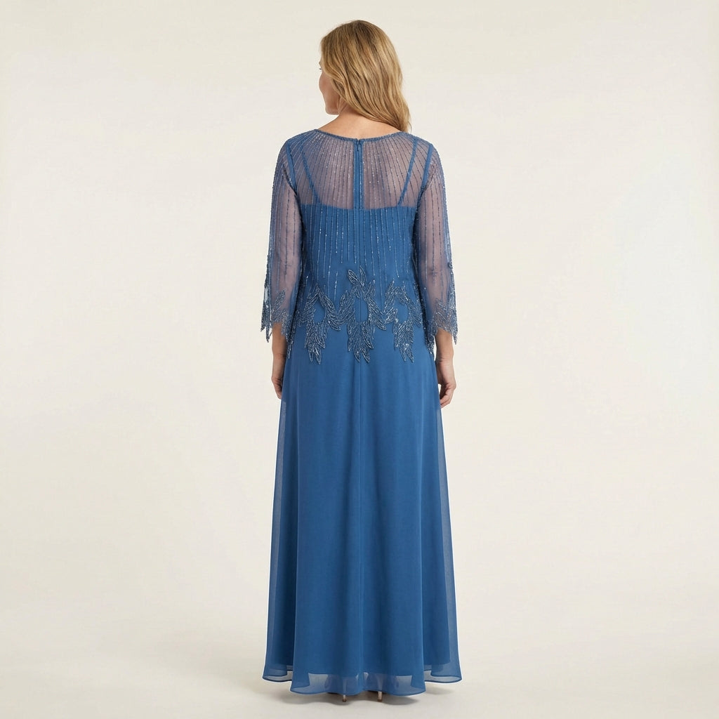 Norella | Elegant Shimmer Overlay Dress