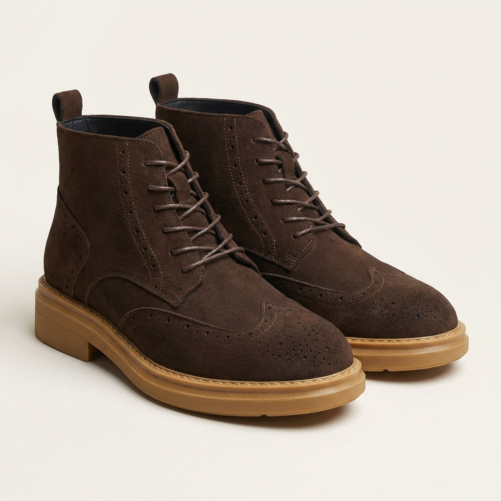Charlie | Suede Brogue Boot