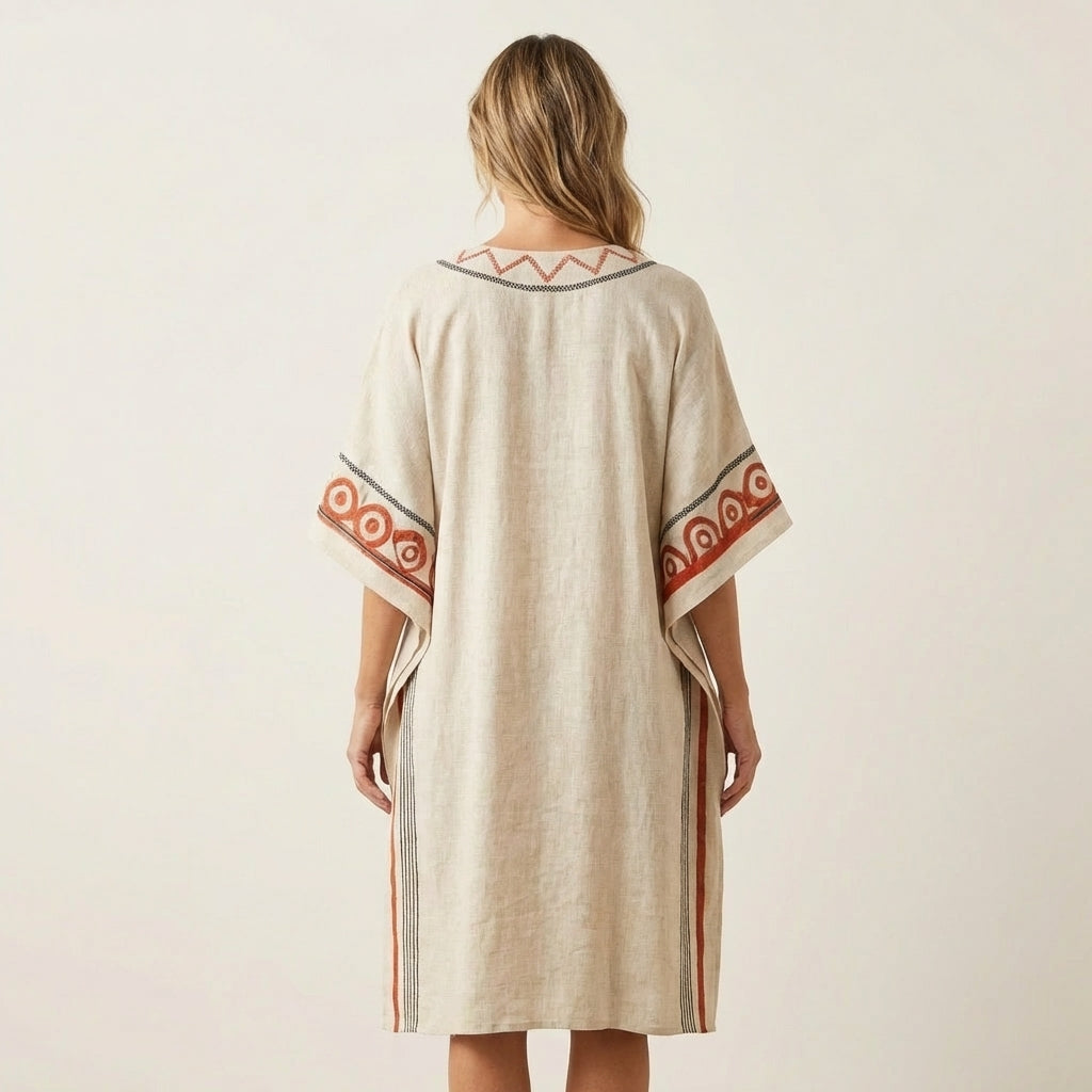 Sophrona | Silk-Feel Floral Beach Dress