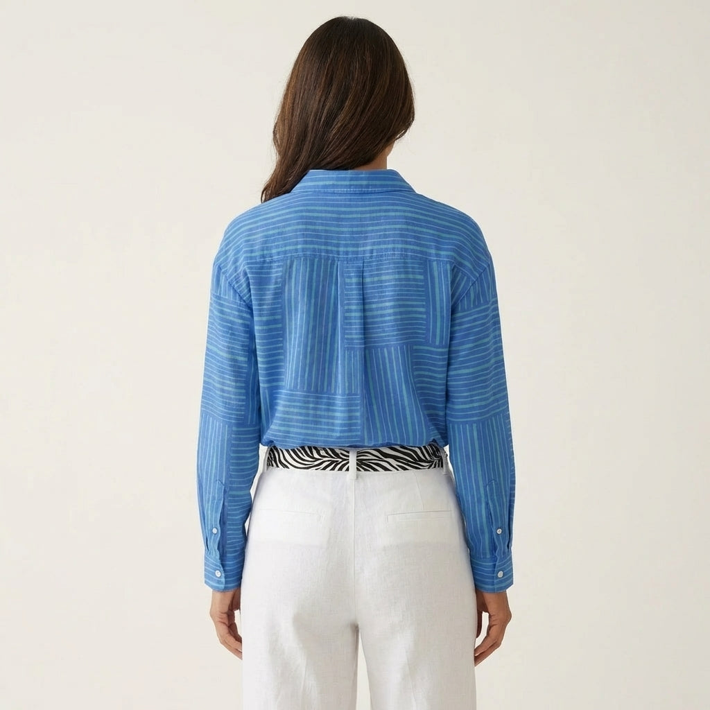 Feline | Stripe-Print Button-Down