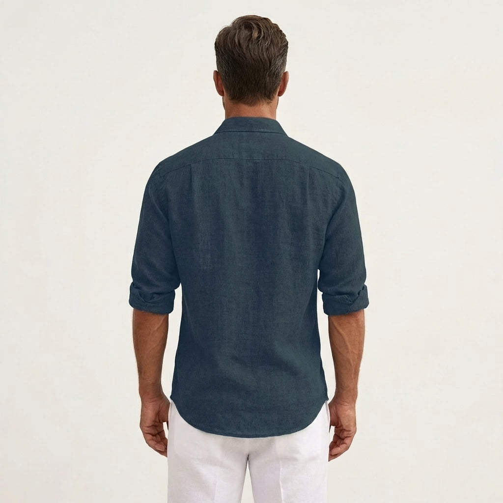 Enzo | Linen Henley Shirt