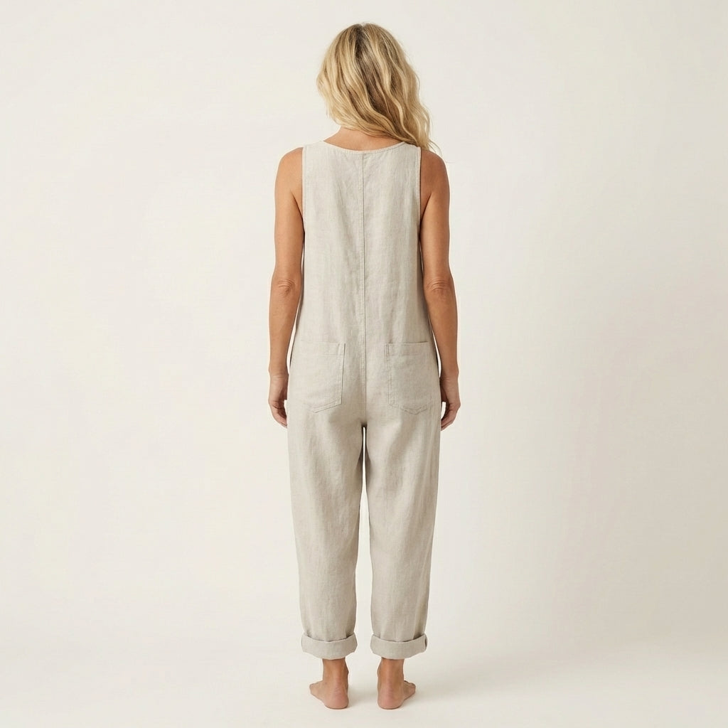 Liva | Jumpsuit With Button-Front Bib