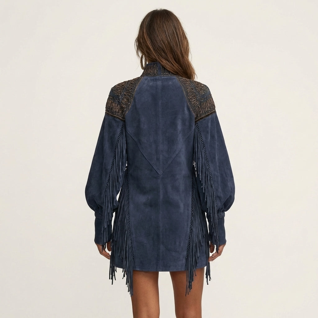 Tiera | Fringed Suede Mini Dress