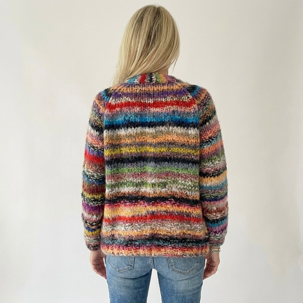 Reviana | Multicolor Chunky Knit Cardigan