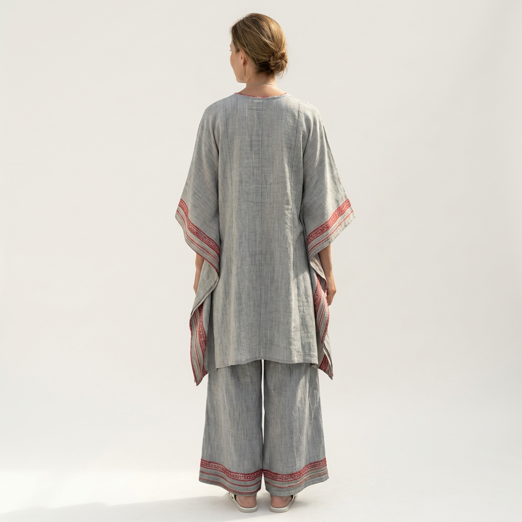 Gwynne | Slate Linen Kaftan Set