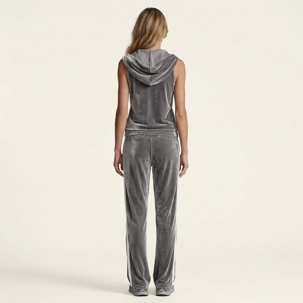 Francesca | Velvet Cowl-Neck Tracksuit Set