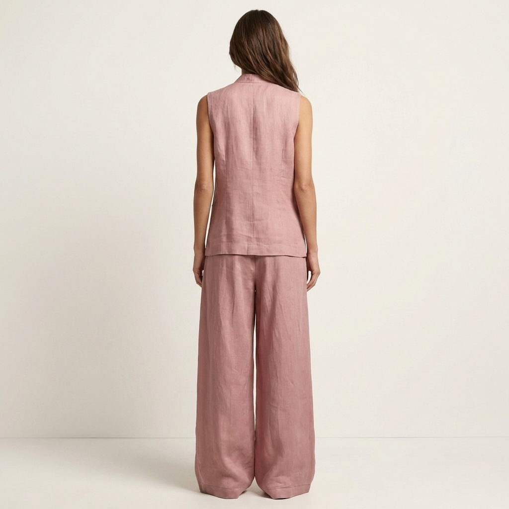 Helyana | Tailored Vest & Wide-Leg Set