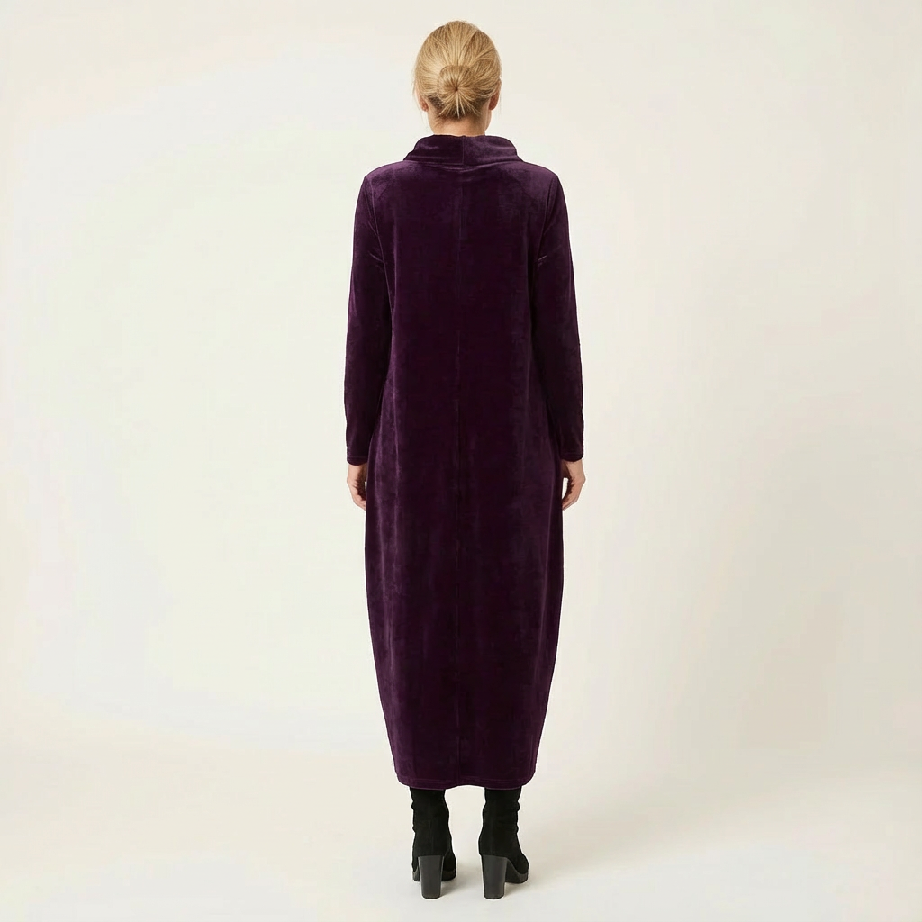 Arianna | Elegant Winter Velour Maxi Dress