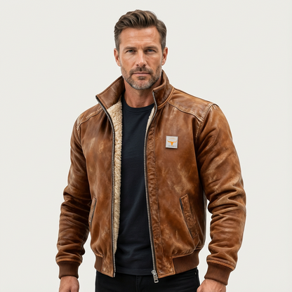 Sean | Thermal Leather-Effect Jacket