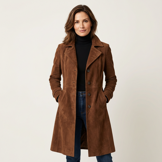 Natalie | Suede-Textured Elegant Coat