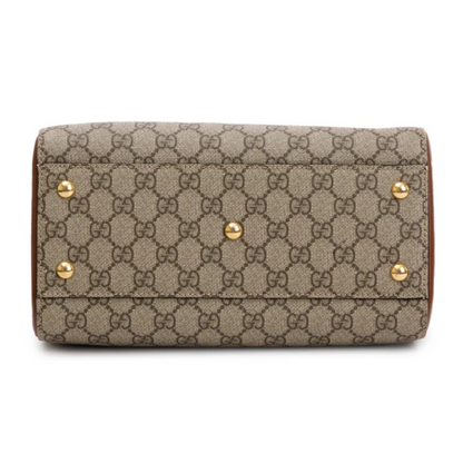Gucci GG Supreme Canvas Small Boston Handbag - Beige