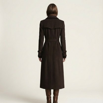 Zoey | Elegant Suede Trench Coat