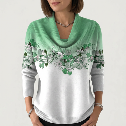 Angelina | Soft Floral Knit Sweater