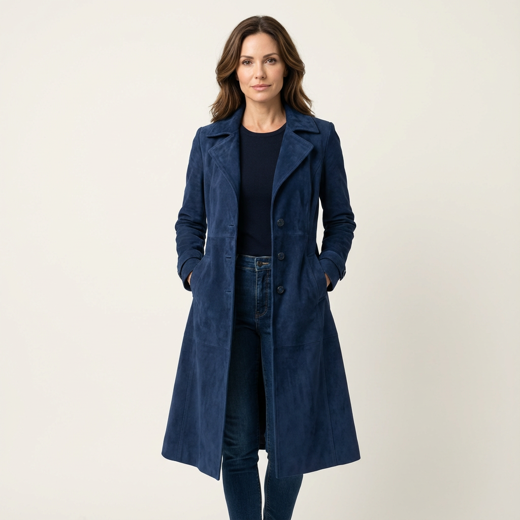 Natalie | Suede-Textured Elegant Coat