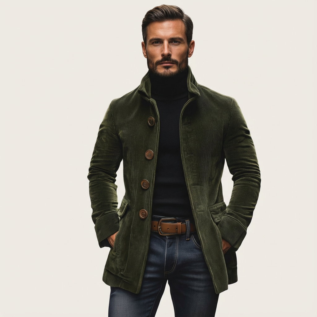 Ryan | Ribbed Corduroy Winter Coat