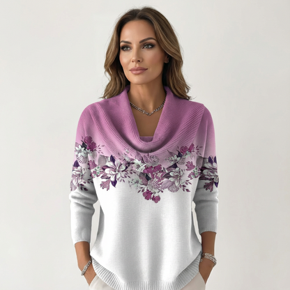 Angelina | Soft Floral Knit Sweater