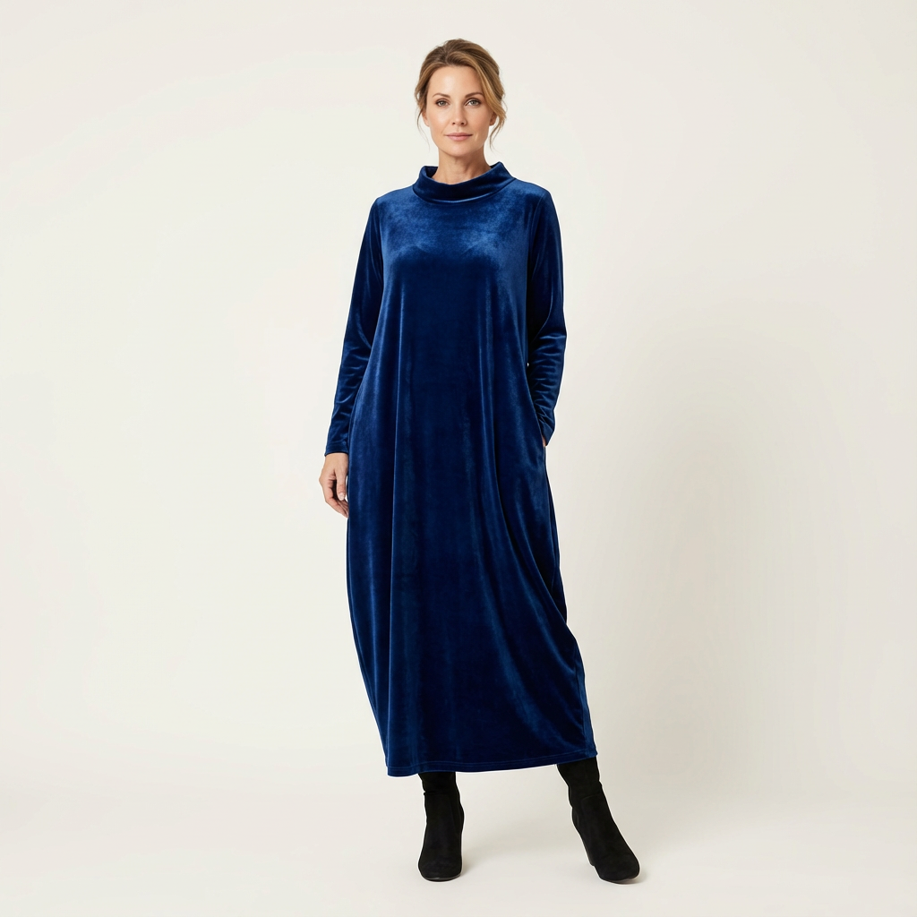 Arianna | Elegant Winter Velour Maxi Dress
