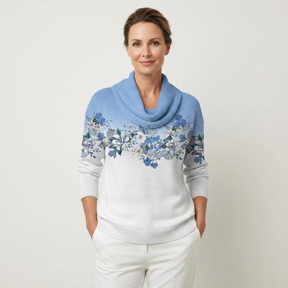 Angelina | Soft Floral Knit Sweater
