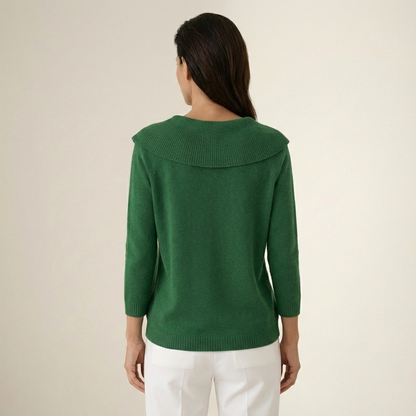Lina | Wide-Collar Knit Sweater