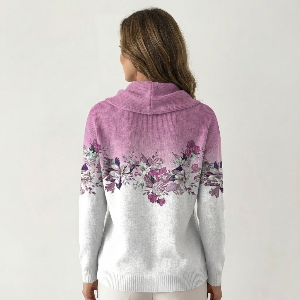 Angelina | Soft Floral Knit Sweater