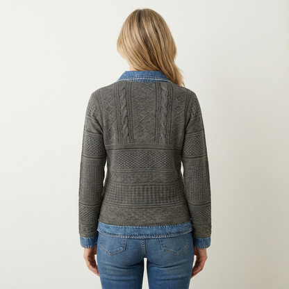 Sofia | Modern Half-Button Sweater