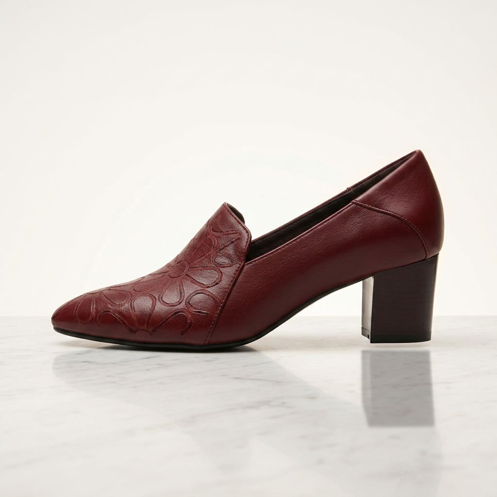 Sonya | Soft Leather Embroidered Pumps