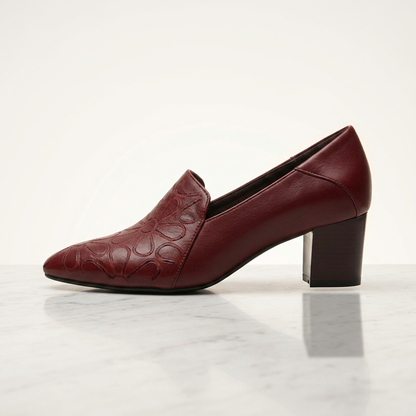 Sonya | Soft Leather Embroidered Pumps