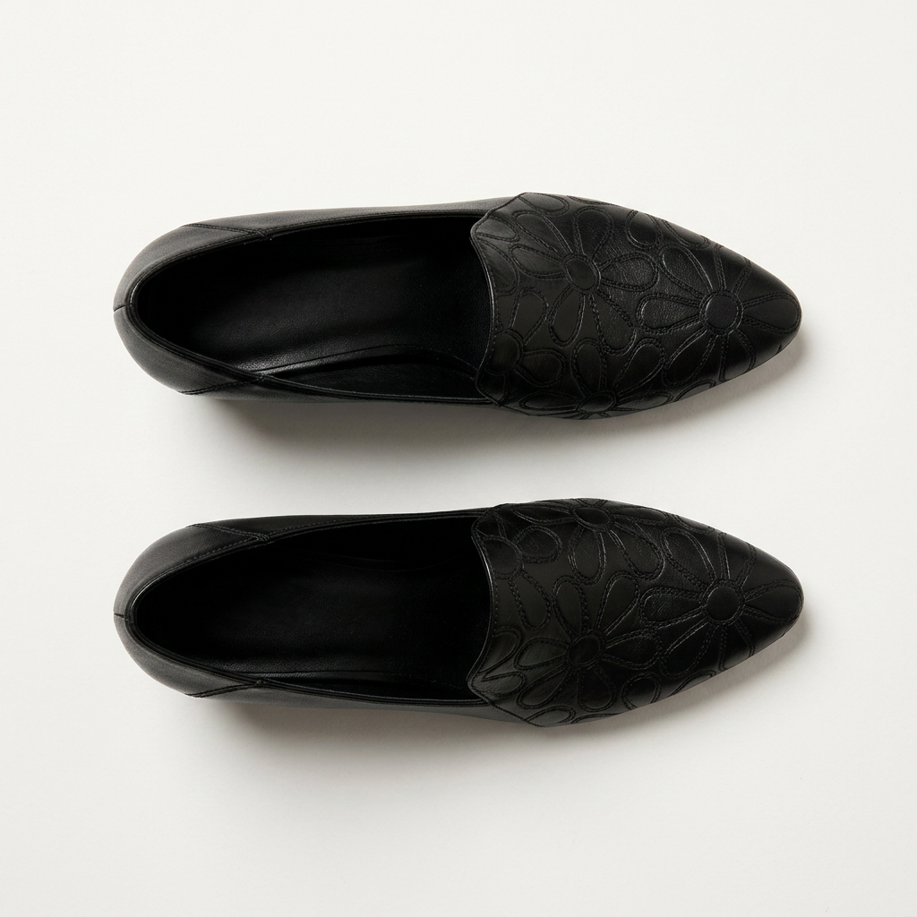 Sonya | Soft Leather Embroidered Pumps