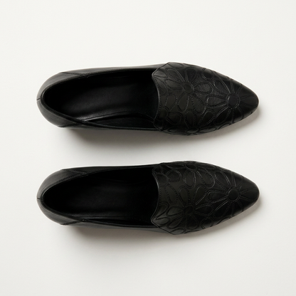 Sonya | Soft Leather Embroidered Pumps