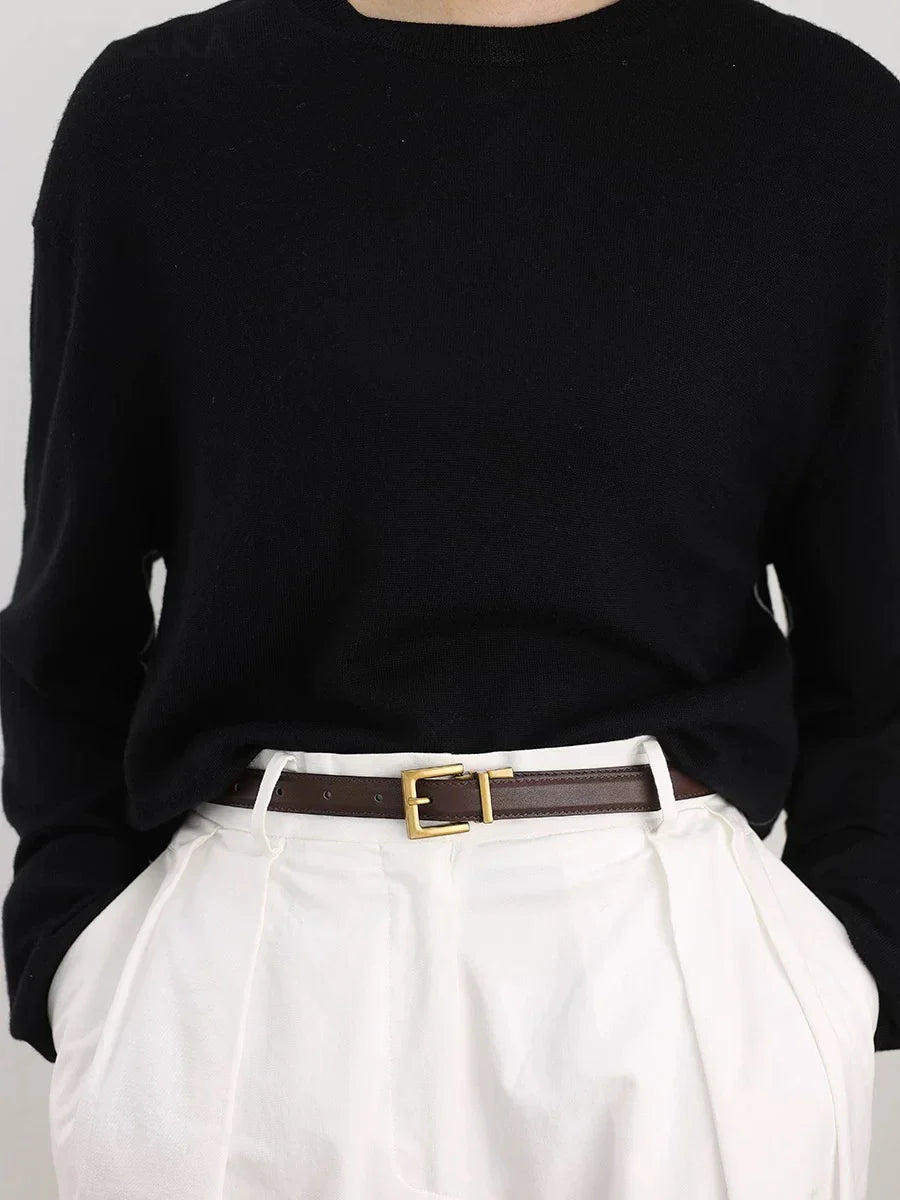 Women's Genuine Leather Belt - Velvet