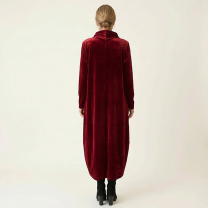 Arianna | Elegant Winter Velour Maxi Dress