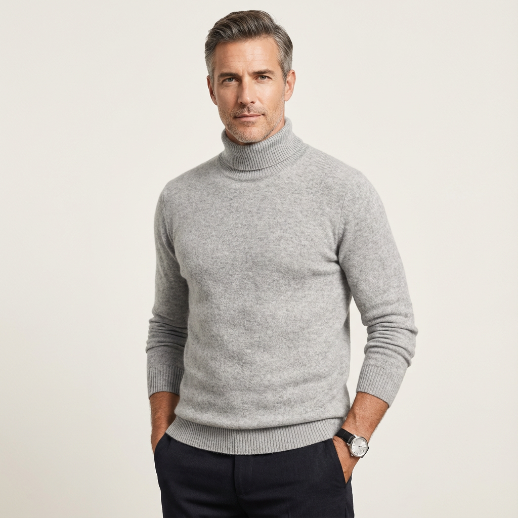 Kyle | Men’s Ribbed Roll-Neck Sweater