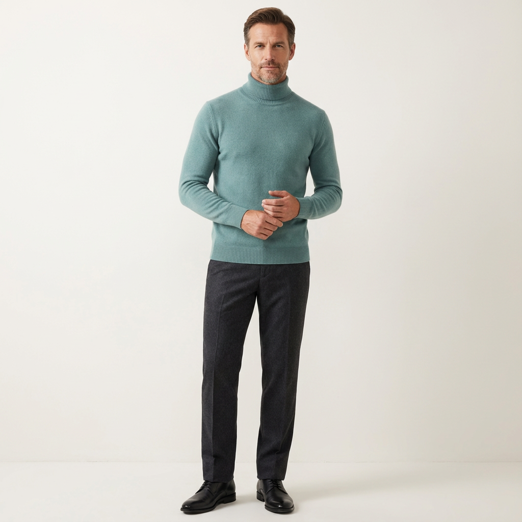 Kyle | Men’s Ribbed Roll-Neck Sweater