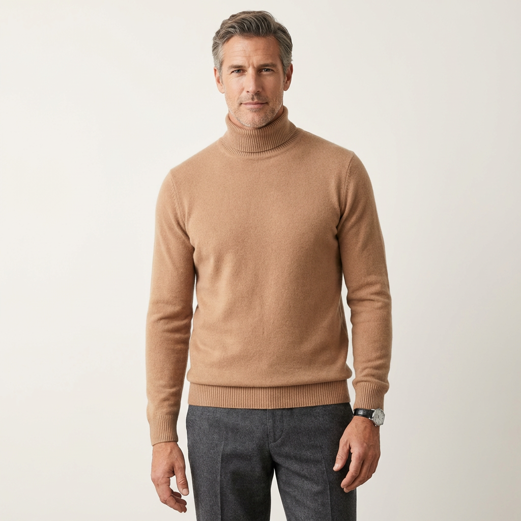 Kyle | Men’s Ribbed Roll-Neck Sweater
