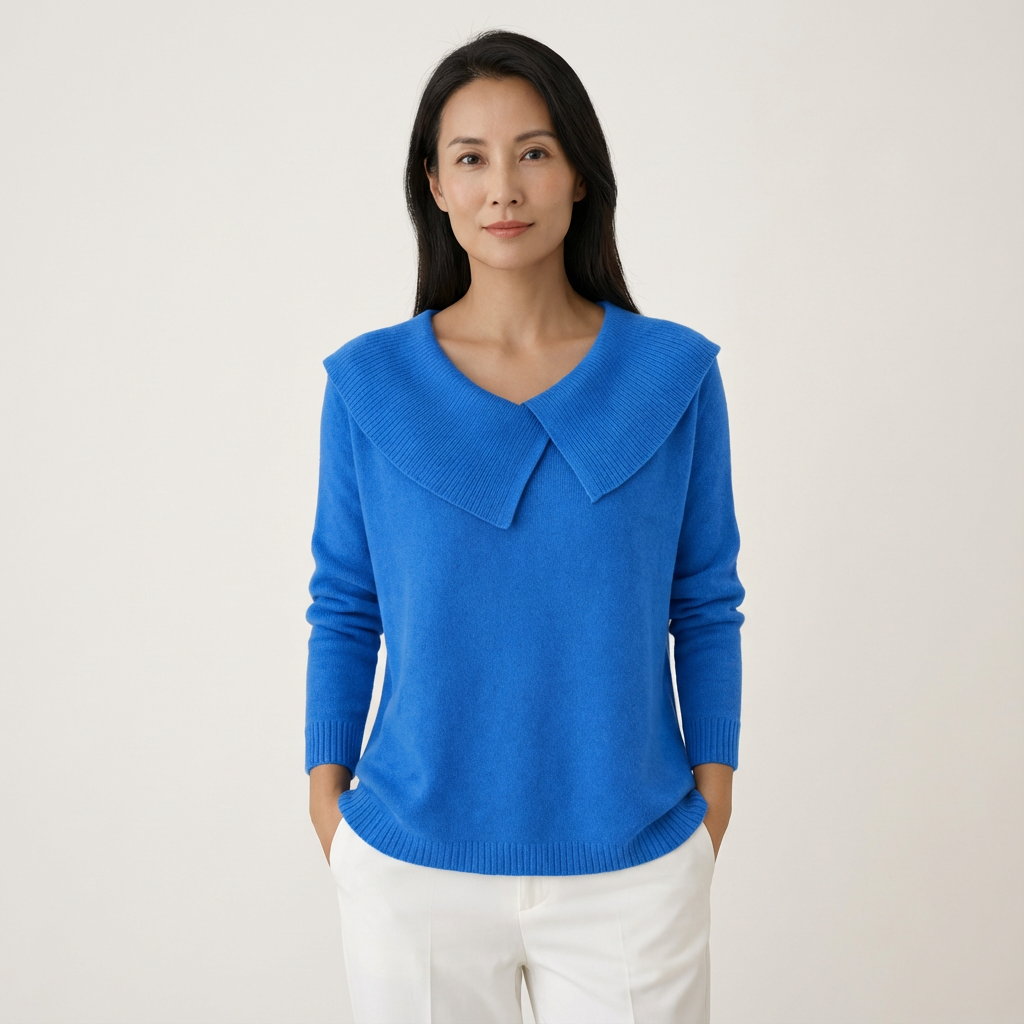 Lina | Wide-Collar Knit Sweater